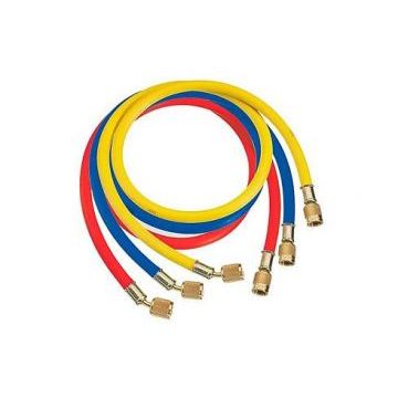 Набор из 3 напорных шлангов для хладагентов R22, R134A, R407C, R404A Набор из 3 напорных шлангов для хладагентов R22, R134A, R407C, R404A