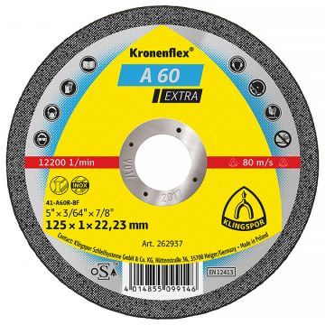 Круг отрезной A 60 Extra по металлу 115x1x22.23 Круг отрезной A 60 Extra по металлу 115x1x22.23